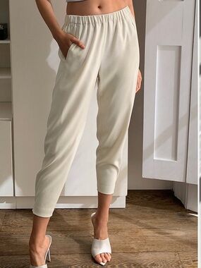 Babaton Dexter Pant Triacetate Crepe Slim Ankle Pants Size M Aritzia